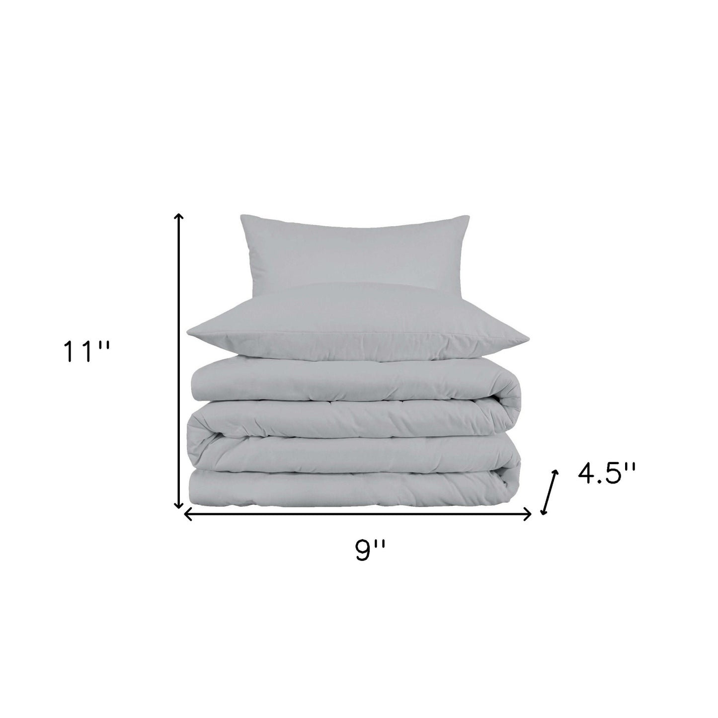 Light Gray King Cotton Blend 1000 Thread Count Washable Duvet Cover Set