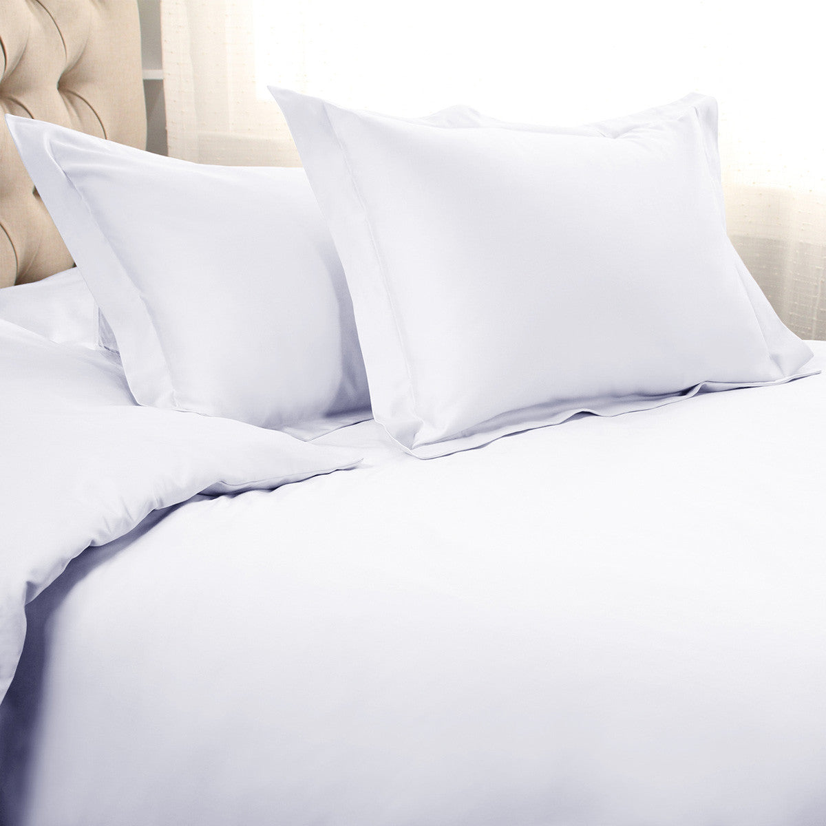 White Queen Cotton Blend 1200 Thread Count Washable Duvet Cover Set