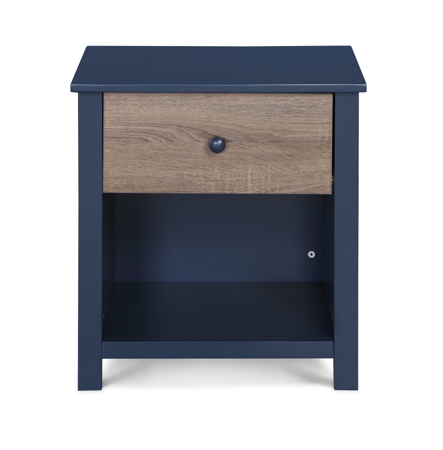 24" Dark Blue One Drawer Nightstand