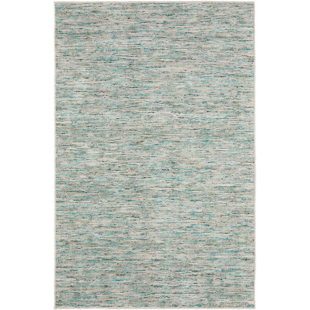 20' Green and Ivory Wool Hand Loomed Runner Rug