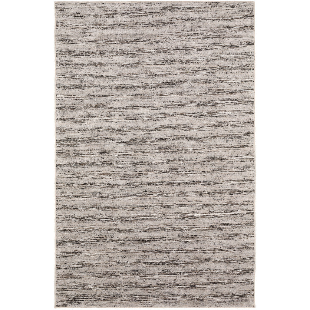 10' Beige and Black Octagon Wool Hand Loomed Area Rug