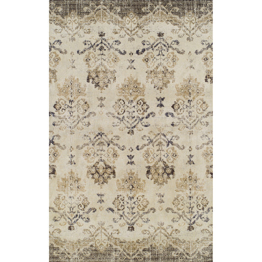 8' x 11' Beige and Brown Oriental Area Rug