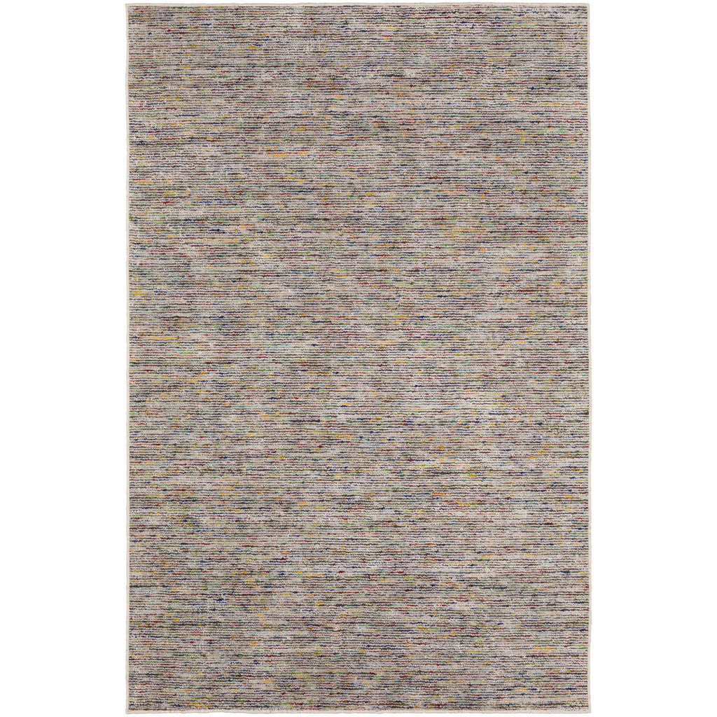 20' Gray and Yellow Wool Hand Loomed Runner Rug