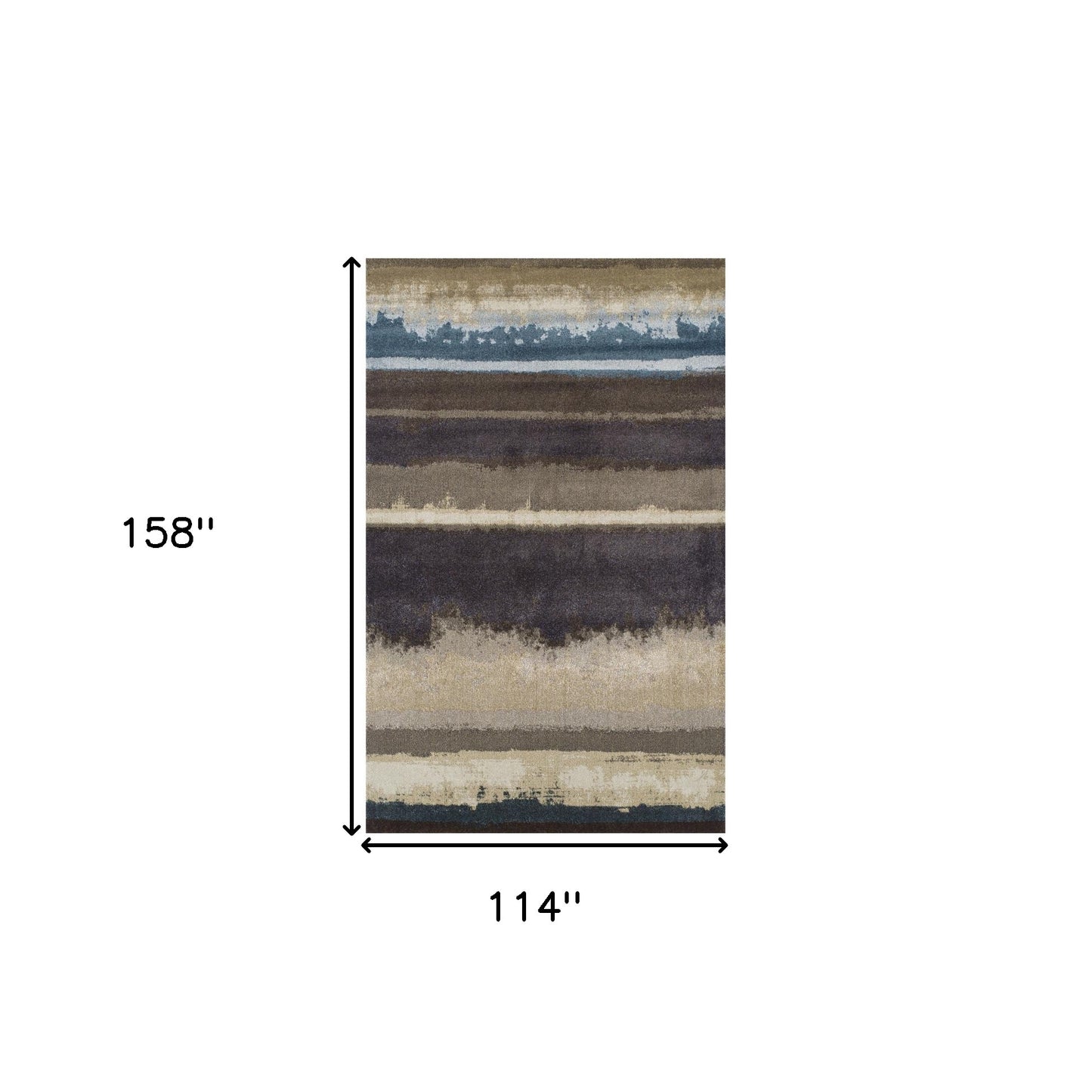 10' x 13' Beige and Brown Abstract Area Rug