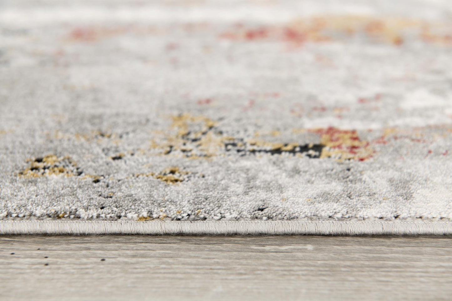 2' x 3' Gray and Blue Abstract Washable Non Skid Area Rug