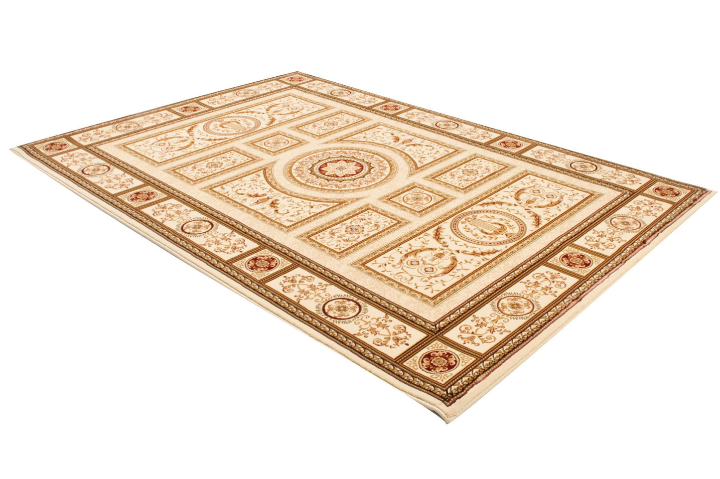 10' x 13' Beige Oriental Washable Non Skid Area Rug