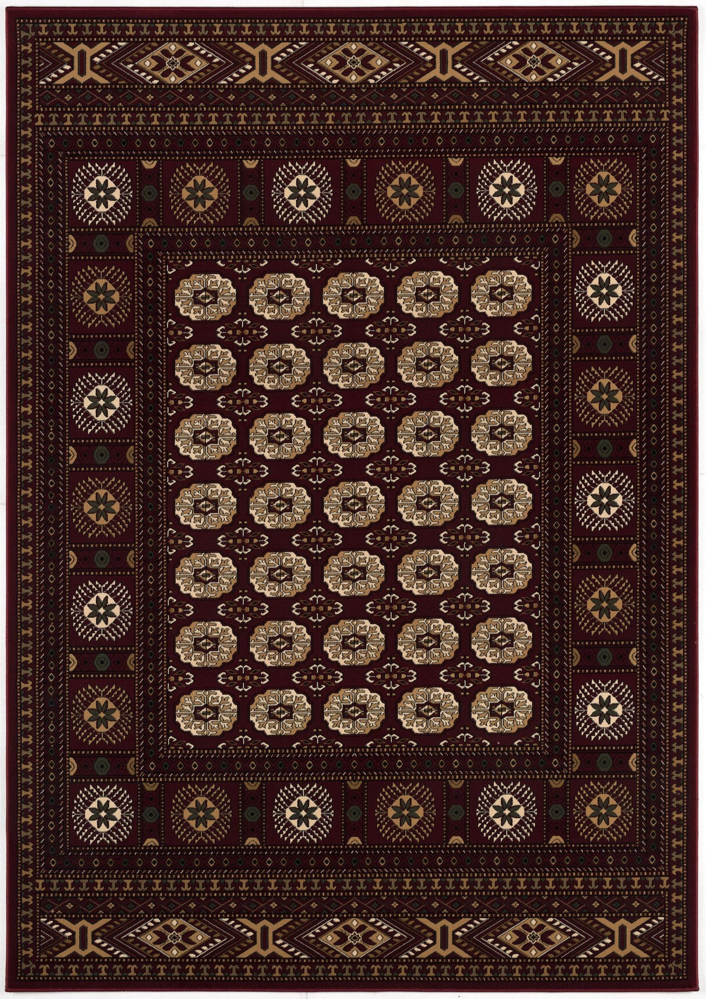 10' x 13' Red Oriental Washable Non Skid Area Rug