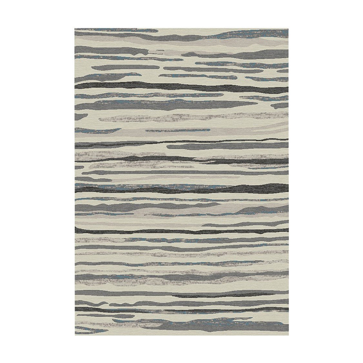 5' x 8' Beige and Gray Abstract Area Rug