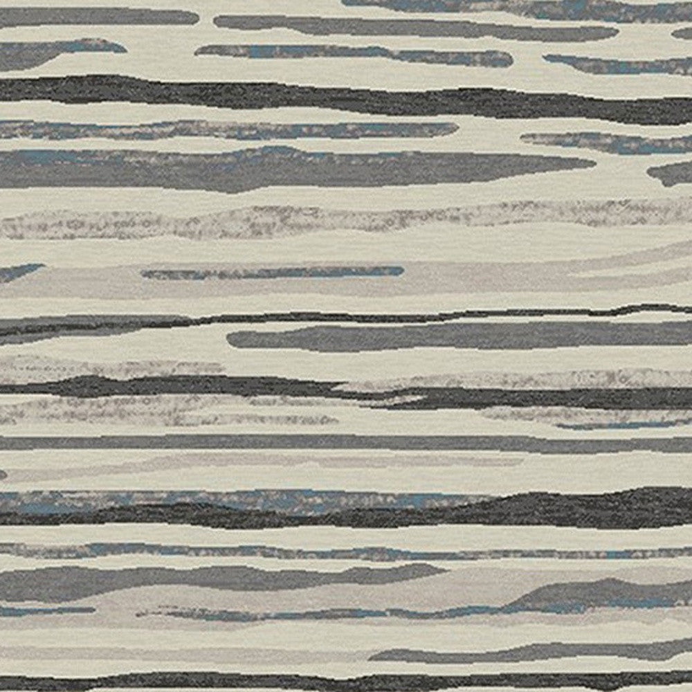 5' x 8' Beige and Gray Abstract Area Rug