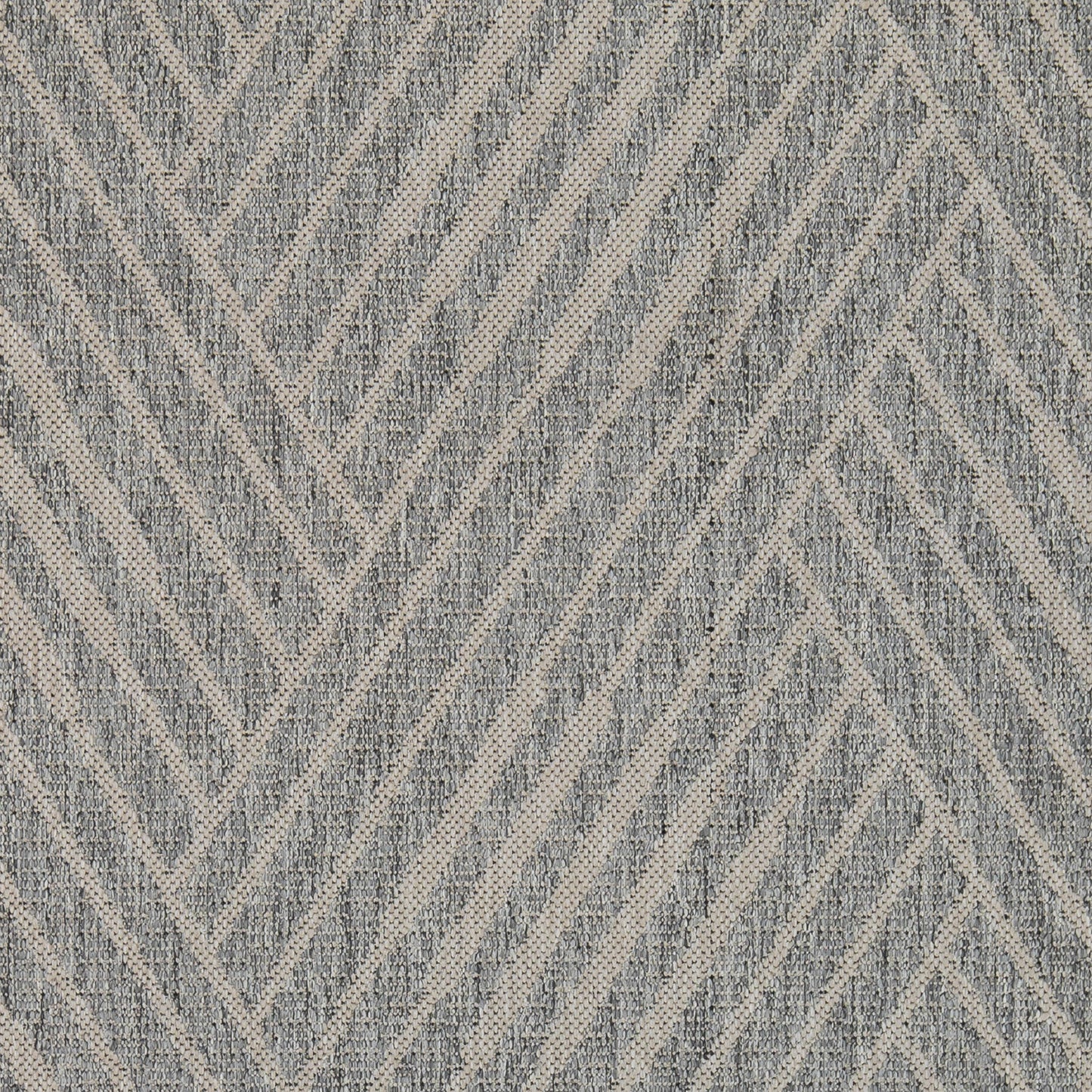 9' x 12' Gray Geometric Stain Resistant Indoor Outdoor Area Rug