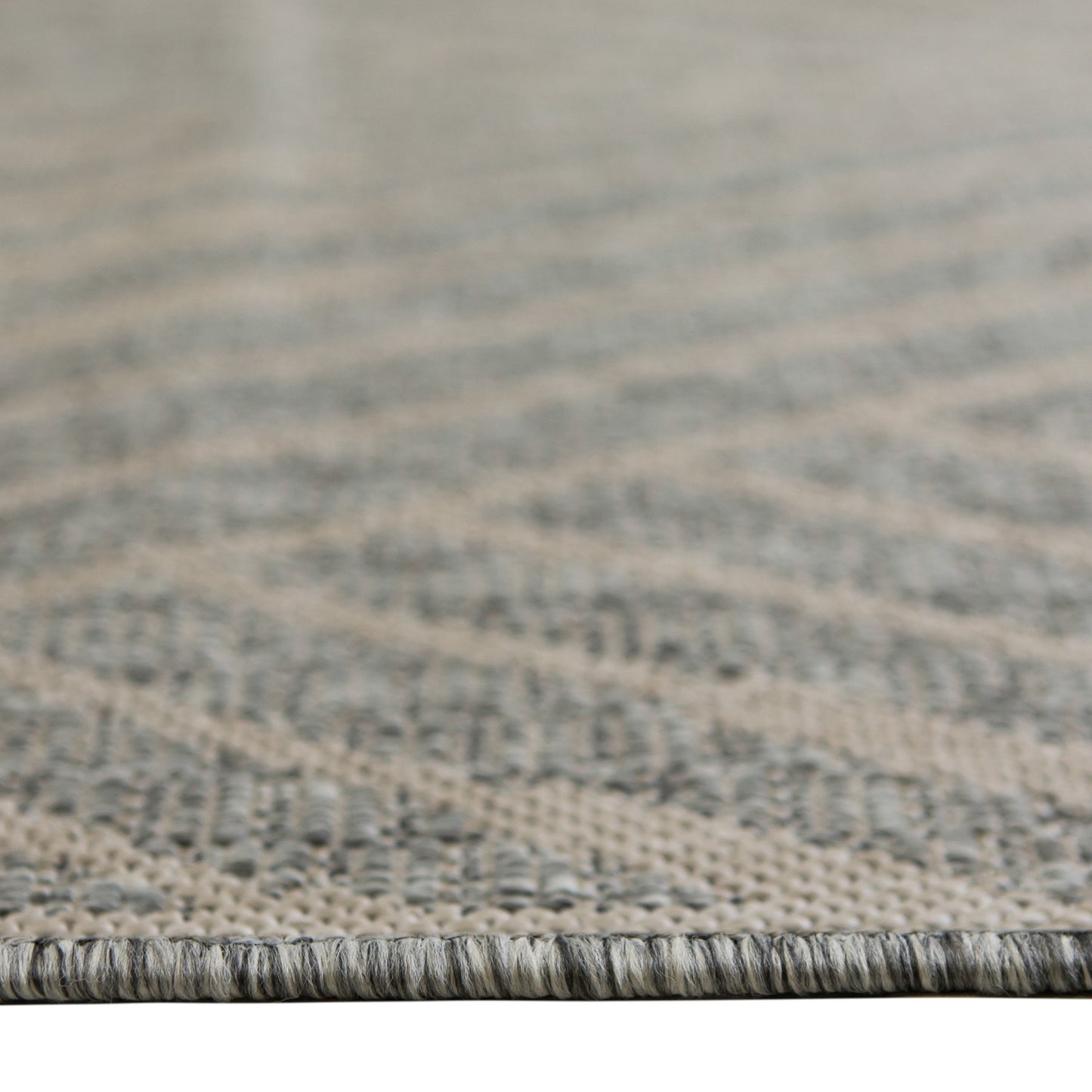 6' x 9' Gray Geometric Stain Resistant Indoor Outdoor Area Rug