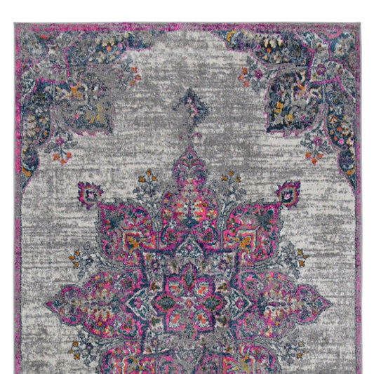 3' X 5' Pink Medallion Power Loom Area Rug