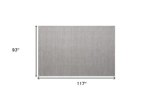 8' x 10' Beige Hand Woven Non Skid Area Rug
