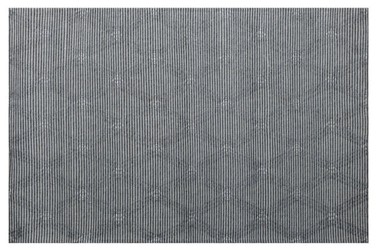 5' x 8' Gray and Ivory Geometric Hand Woven Non Skid Area Rug