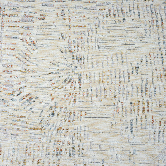 8' x 10' Ivory and Gray Abstract Area Rug