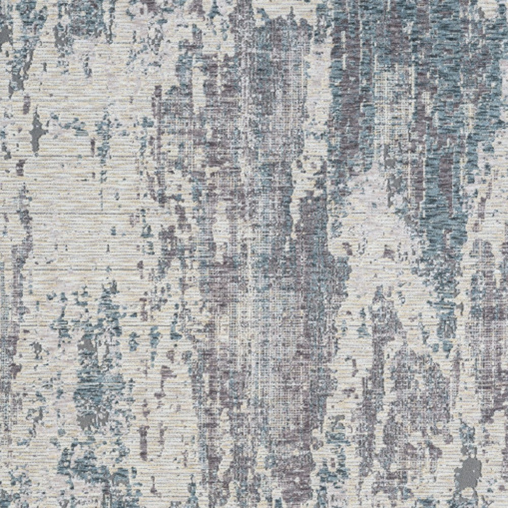 2' x 3' Gray and Ivory Abstract Area Rug