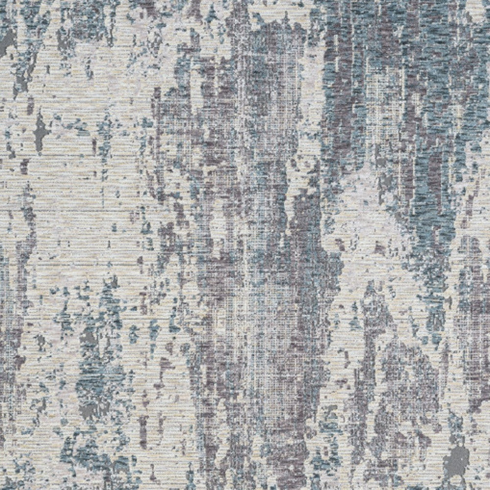 10' x 14' Gray and Ivory Abstract Area Rug
