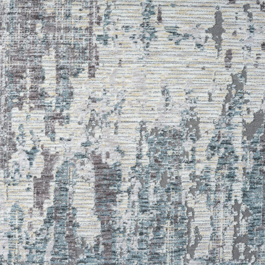 5' x 8' Gray and Ivory Abstract Area Rug