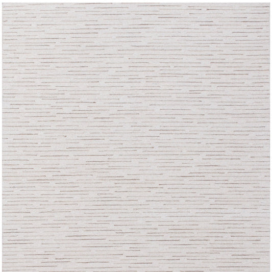 8' x 10' Beige and Ivory Wool Striped Hand Tufted Area Rug