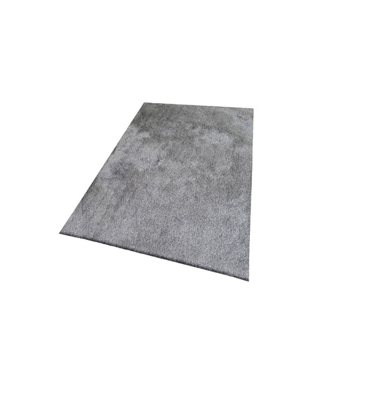 8' x 11' Gray Shag Hand Tufted Area Rug