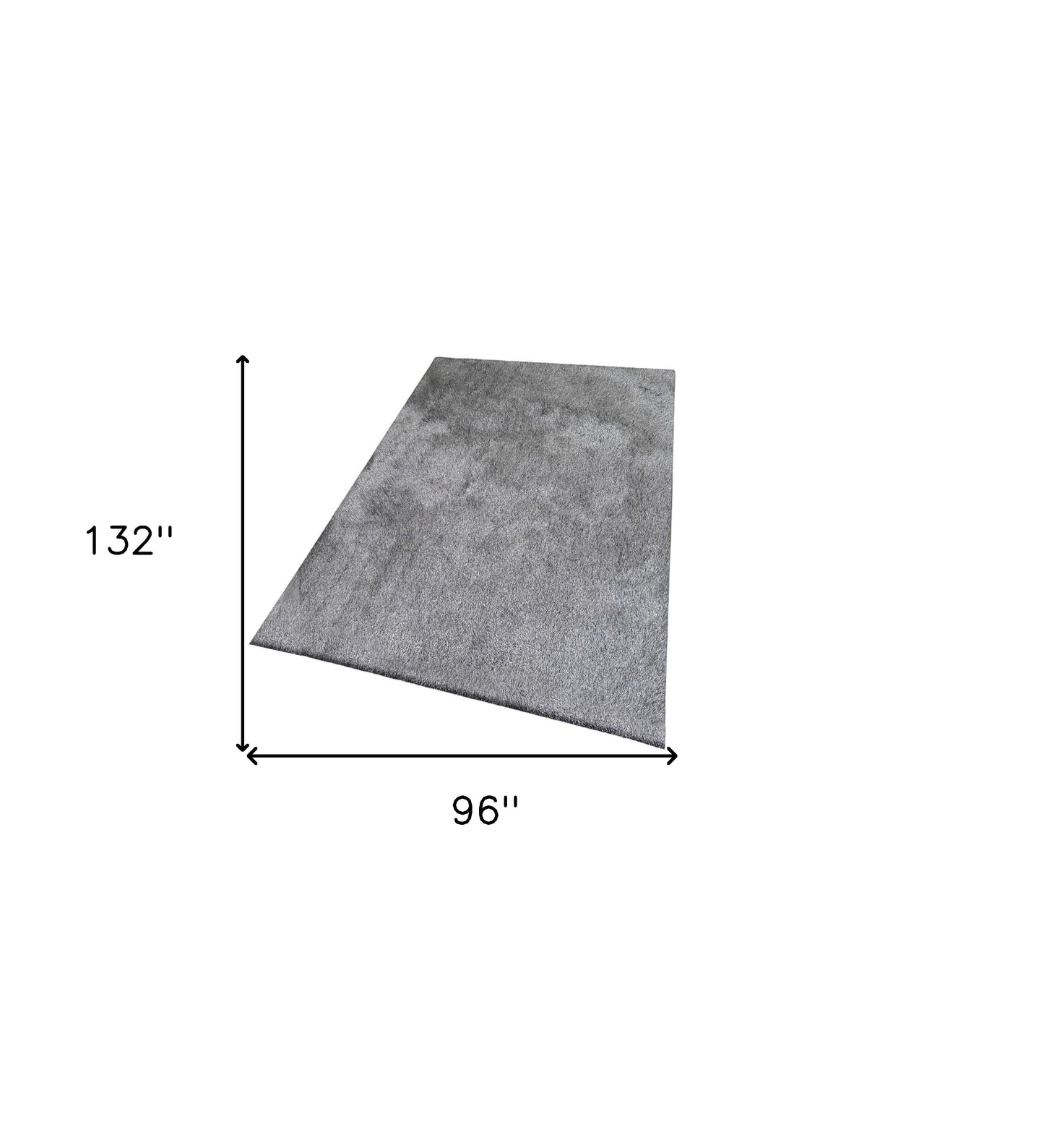 8' x 11' Gray Shag Hand Tufted Area Rug