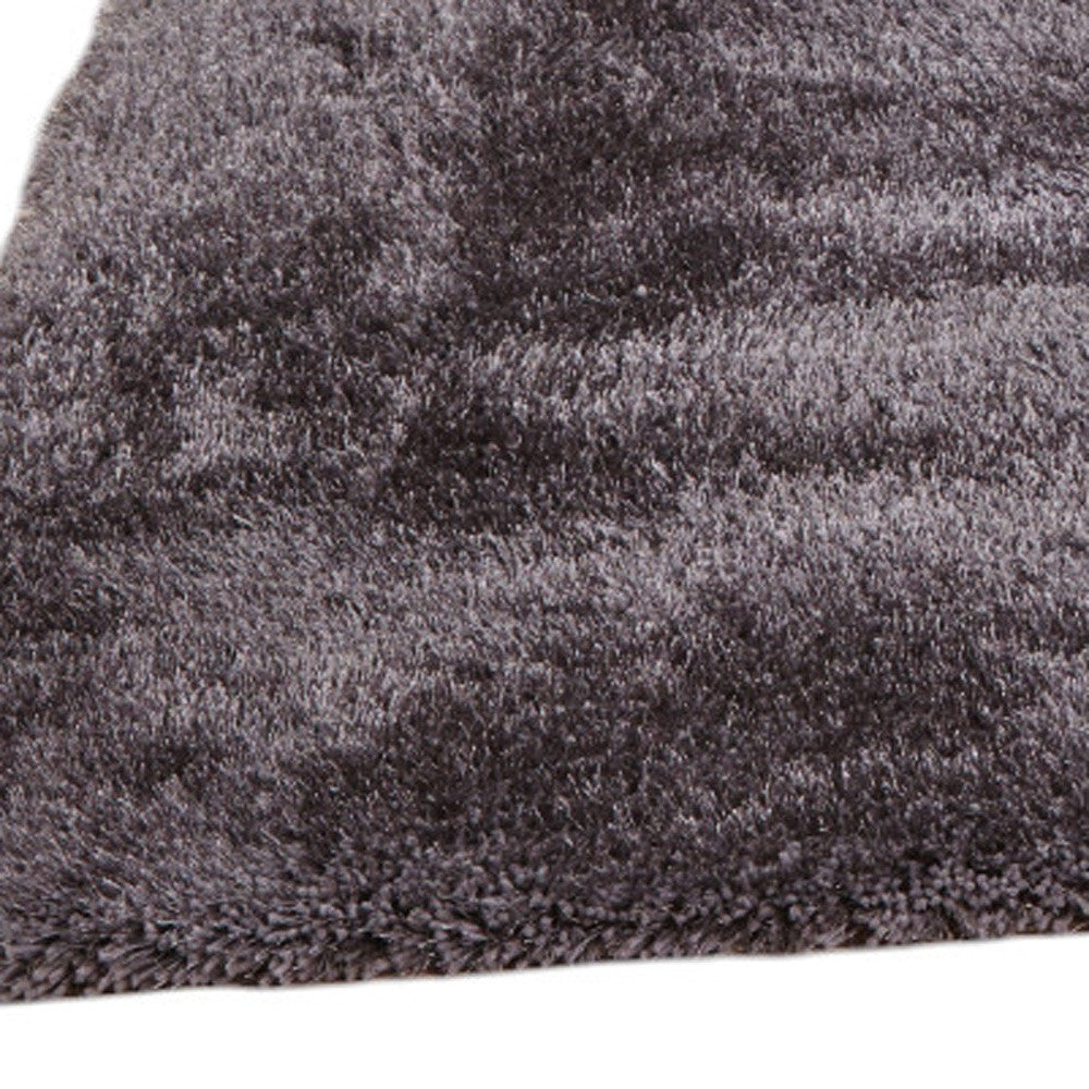 8' x 11' Gray Shag Hand Tufted Area Rug