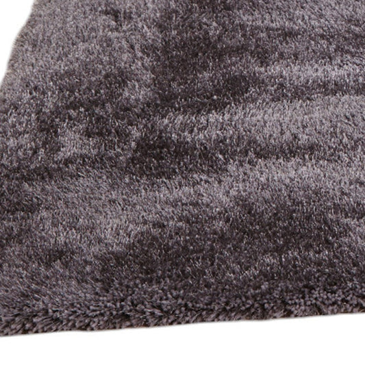 8' x 11' Gray Shag Hand Tufted Area Rug