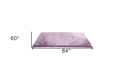 5' x 7' Lavender Shag Hand Tufted Area Rug