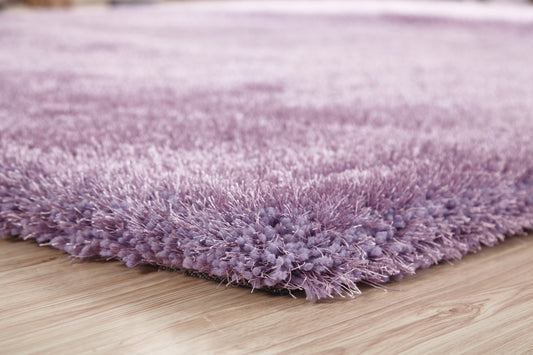 5' x 7' Lavender Shag Hand Tufted Area Rug