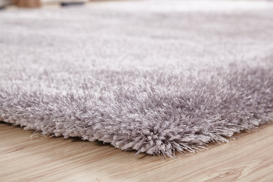 8' x 11' Silver Shag Hand Tufted Area Rug
