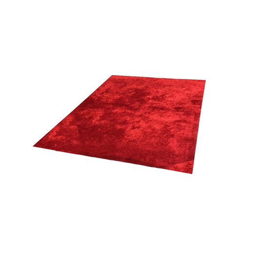 5' x 7' Red Shag Hand Tufted Area Rug