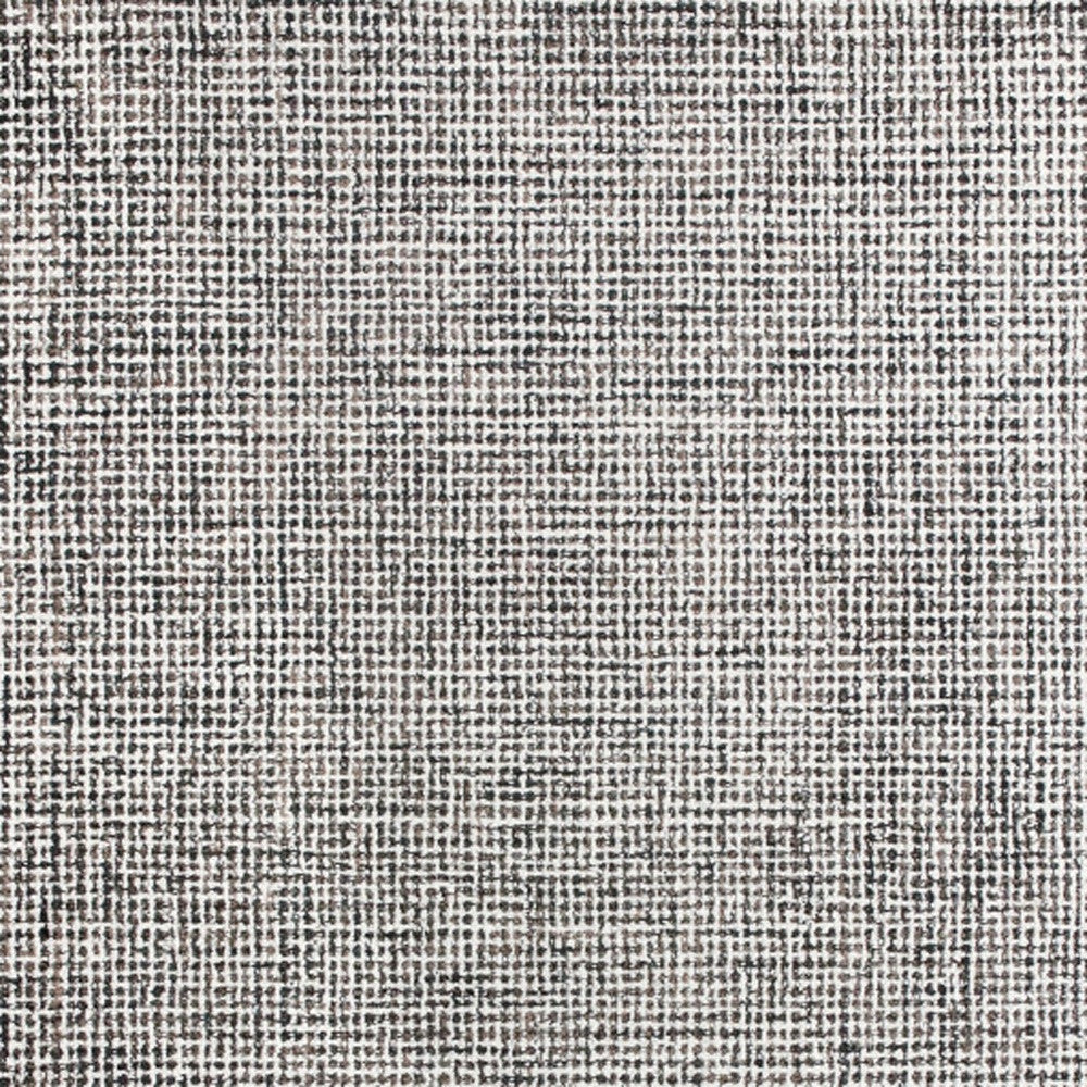 10' x 14' Gray and Ivory Wool Checkered Hand Tufted Area Rug
