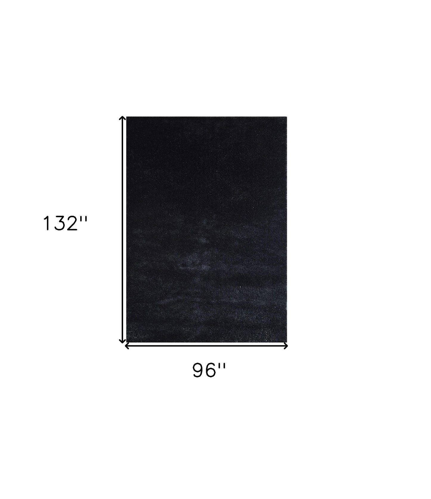 8' x 11' Gray Shag Hand Tufted Area Rug
