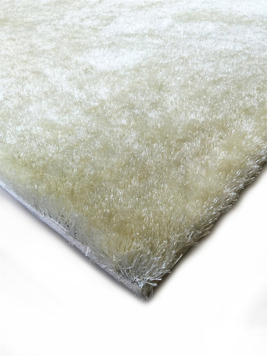 8' x 11' White Shag Hand Tufted Area Rug