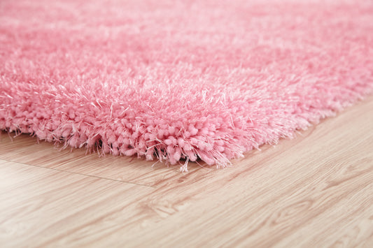 5' x 7' Pink Shag Hand Tufted Area Rug
