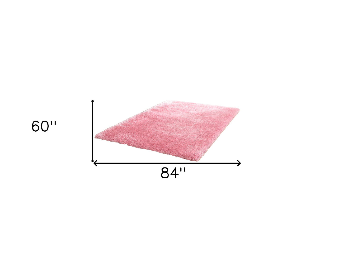 5' x 7' Pink Shag Hand Tufted Area Rug