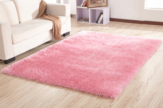 5' x 7' Pink Shag Hand Tufted Area Rug