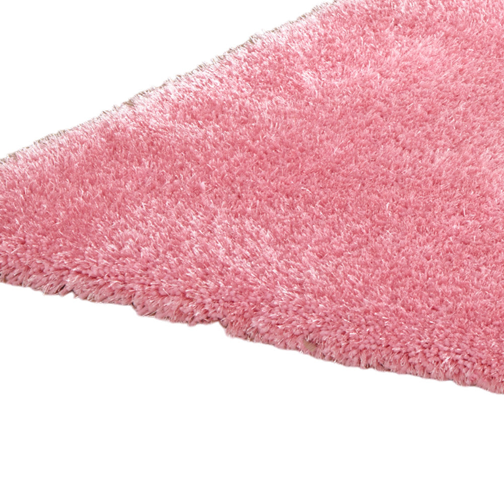5' x 7' Pink Shag Hand Tufted Area Rug