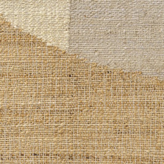 8' x 10' Natural and Ivory Abstract Hand Woven Area Rug