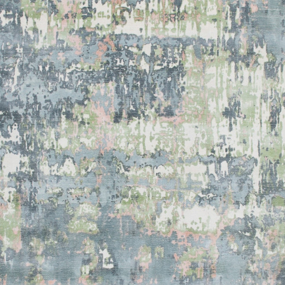 8' x 10' Gray and Yellow Abstract Hand Loomed Area Rug