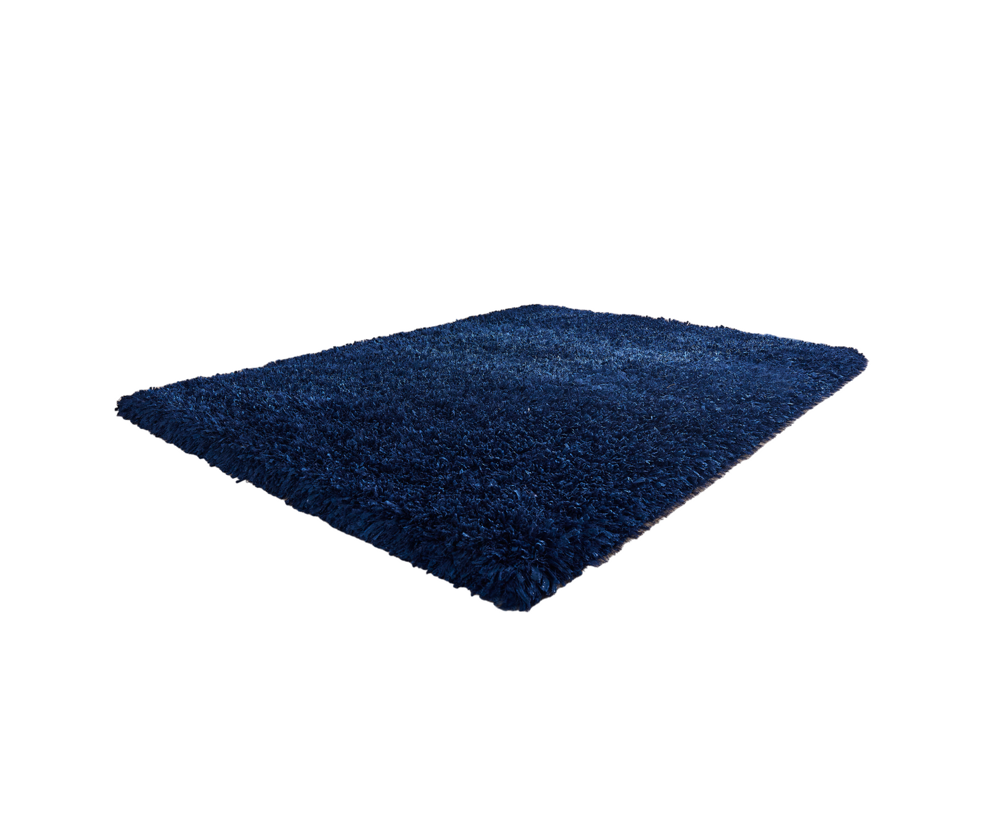 5' x 7' Navy Blue Shag Hand Tufted Area Rug