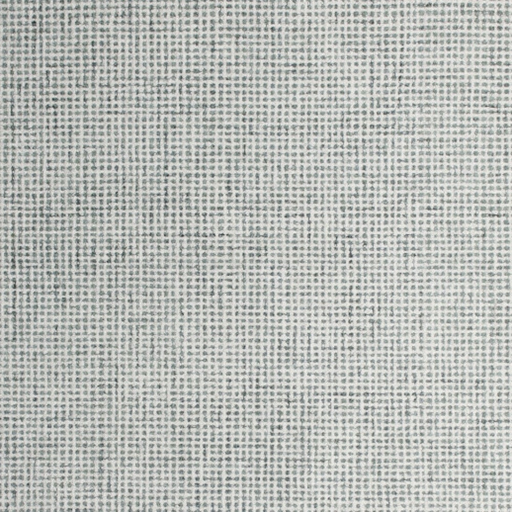 8' x 10' Green and Ivory Wool Checkered Hand Tufted Area Rug