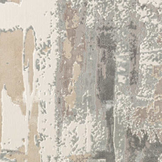 8' x 10' Gray and Beige Abstract Area Rug
