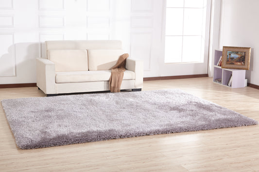 5' x 7' Silver Shag Hand Tufted Area Rug