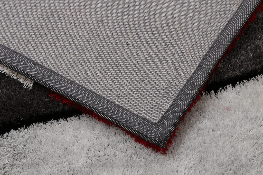5' x 7' Red Shag Hand Tufted Area Rug
