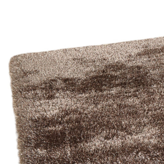 5' x 7' Charcoal Shag Hand Tufted Area Rug