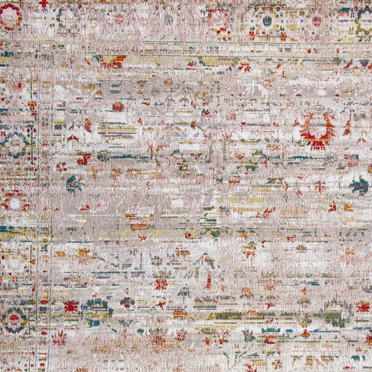 8' x 11' Gray and Brown Oriental Non Skid Area Rug