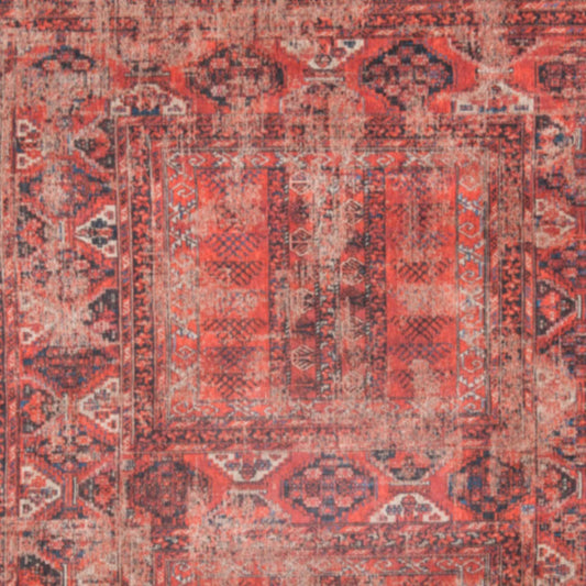 5' x 7' Red Oriental Non Skid Area Rug