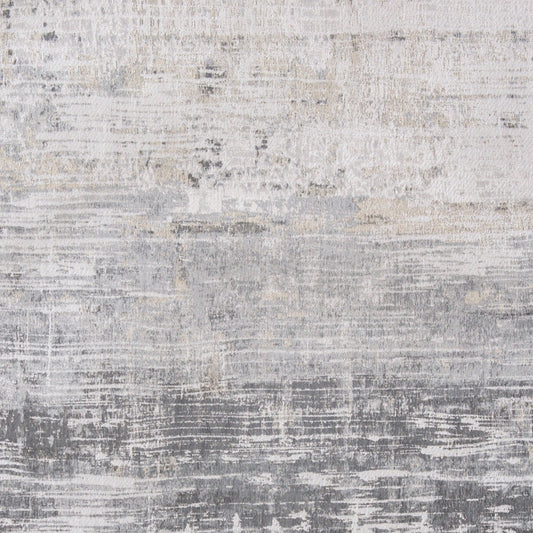 8' x 11' Gray and White Abstract Non Skid Area Rug