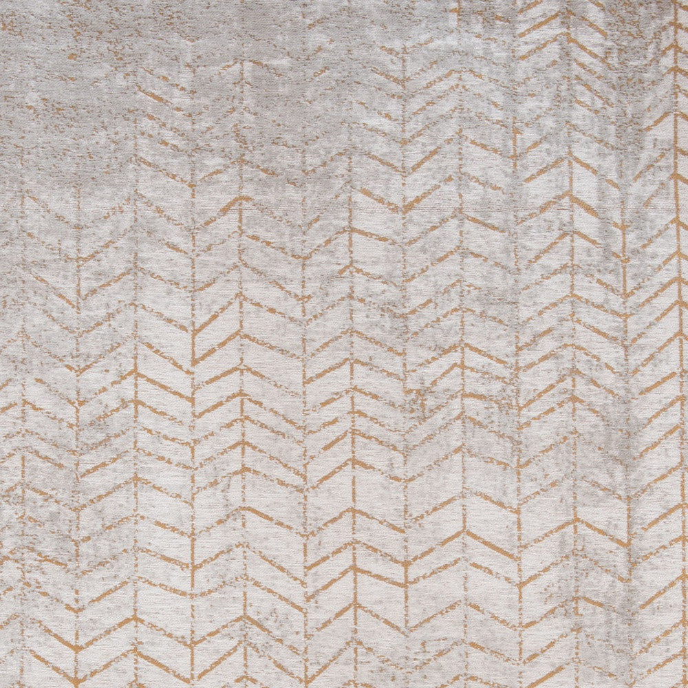 8' x 11' Gray and Yellow Chevron Non Skid Area Rug